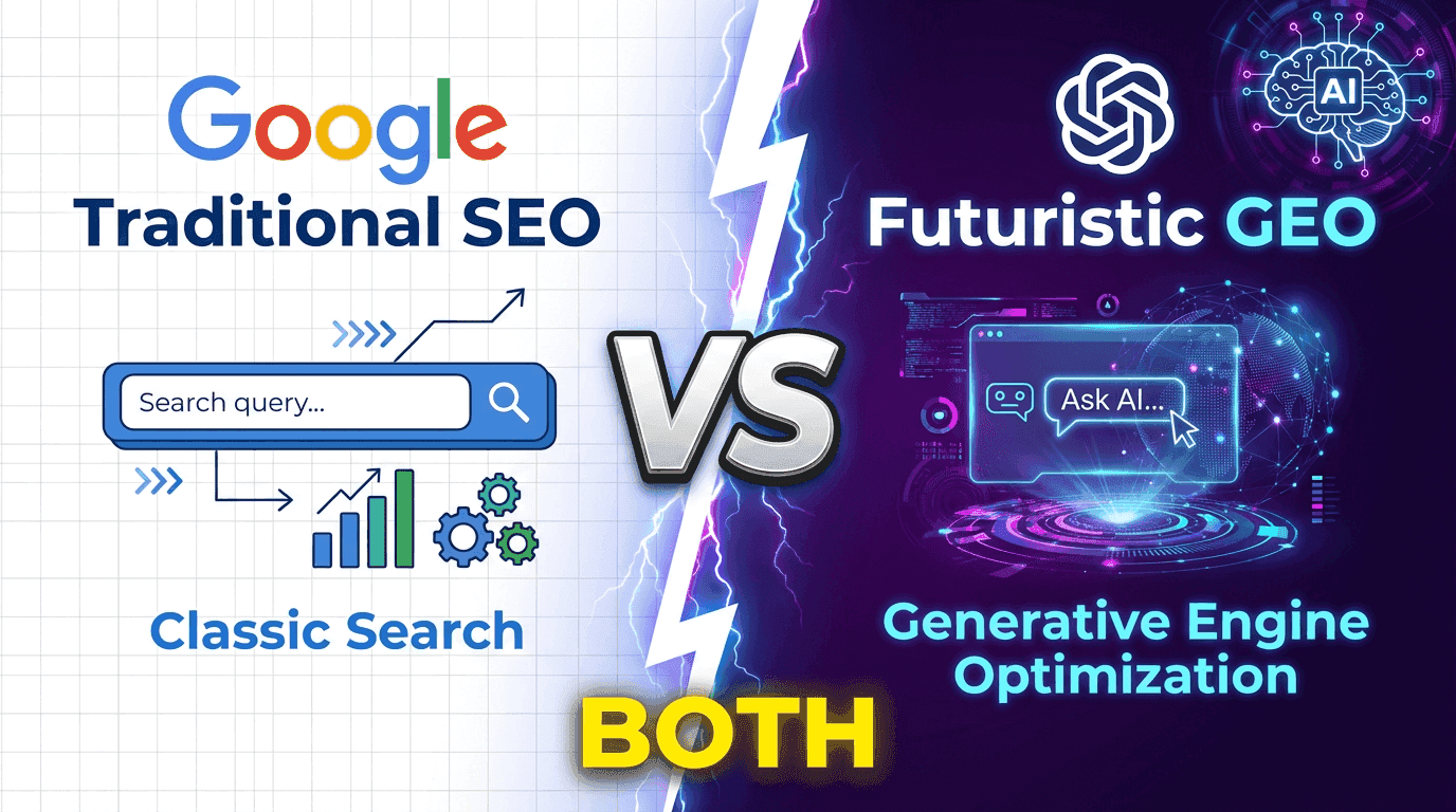 GEO vs SEO: What's the Difference and Why You Need Both in 2026 | AI ...
